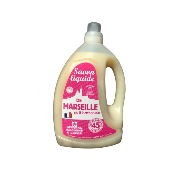 Savon liquide de Marseille spécial machine à laver Fleurs Blanches 3 L