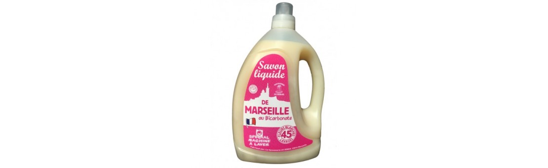 Savon liquide de Marseille spécial machine à laver Fleurs Blanches 3 L