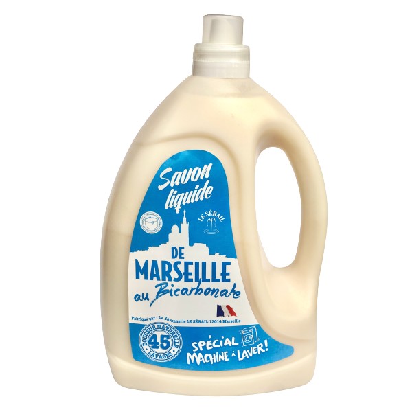 Savon liquide de Marseille au bicarbonate spécial machine à laver 3 L