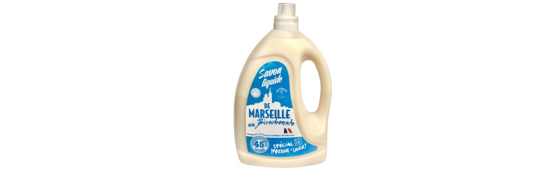 Savon liquide de Marseille au bicarbonate spécial machine à laver 3 L
