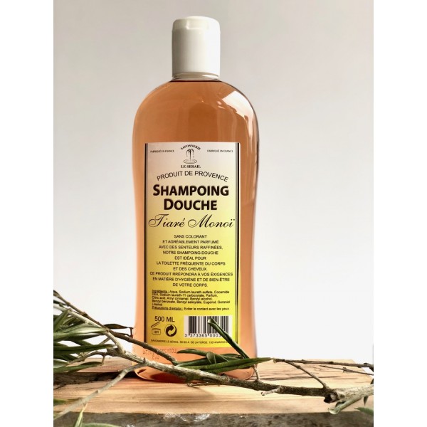 Shampoing douche au monoï le Sérail. 500ml.