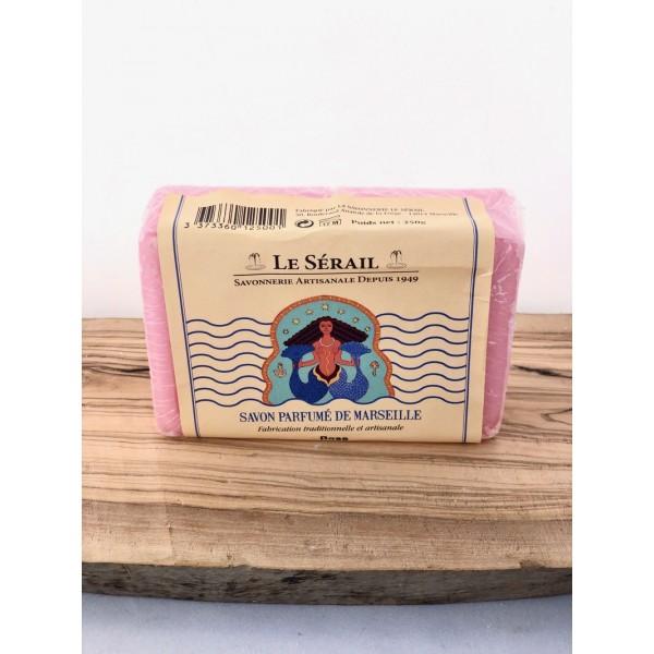 Savon de Marseille rose églantine le Sérail 250gr
