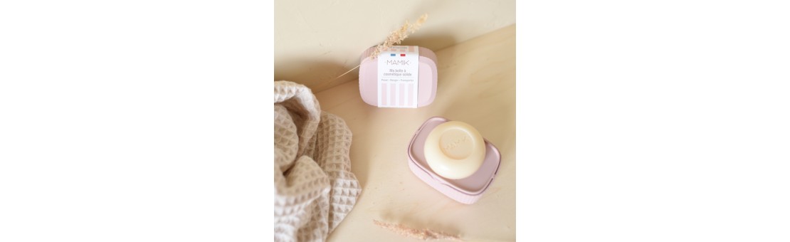 Boîte à savon hermétique pour transporter vos savons et shampoings solides, sert aussi de porte-savons. MAMIK